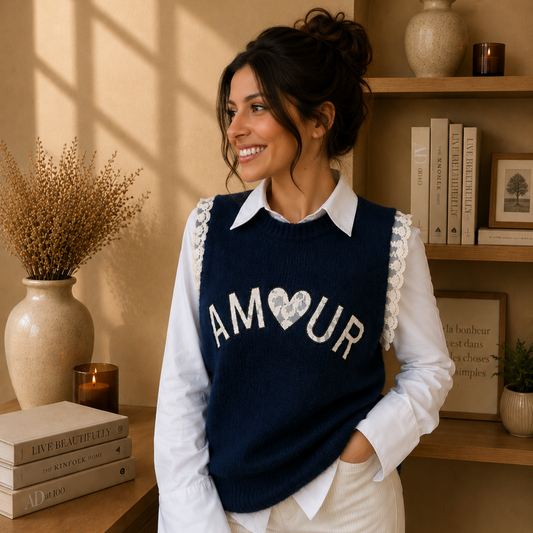 ROMEO bleu nuit - Pull sans manches bleu nuit -40%
