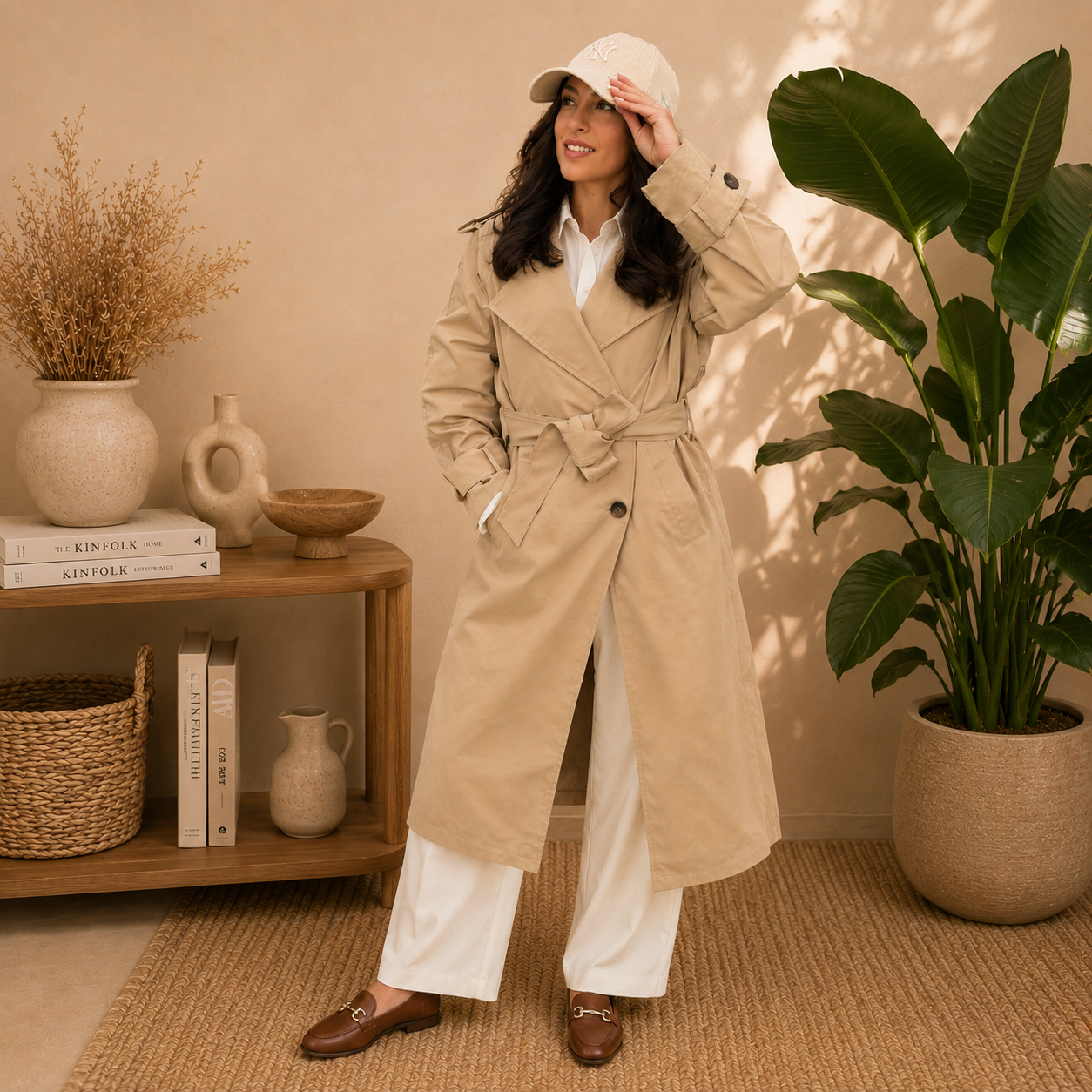 BELLEVILLE Camel - Trench long