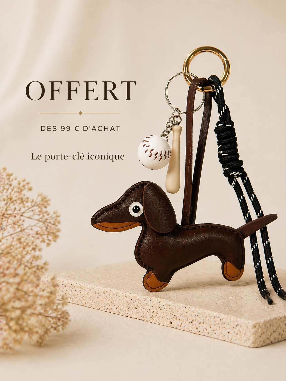 Cadeau porte clé teckel