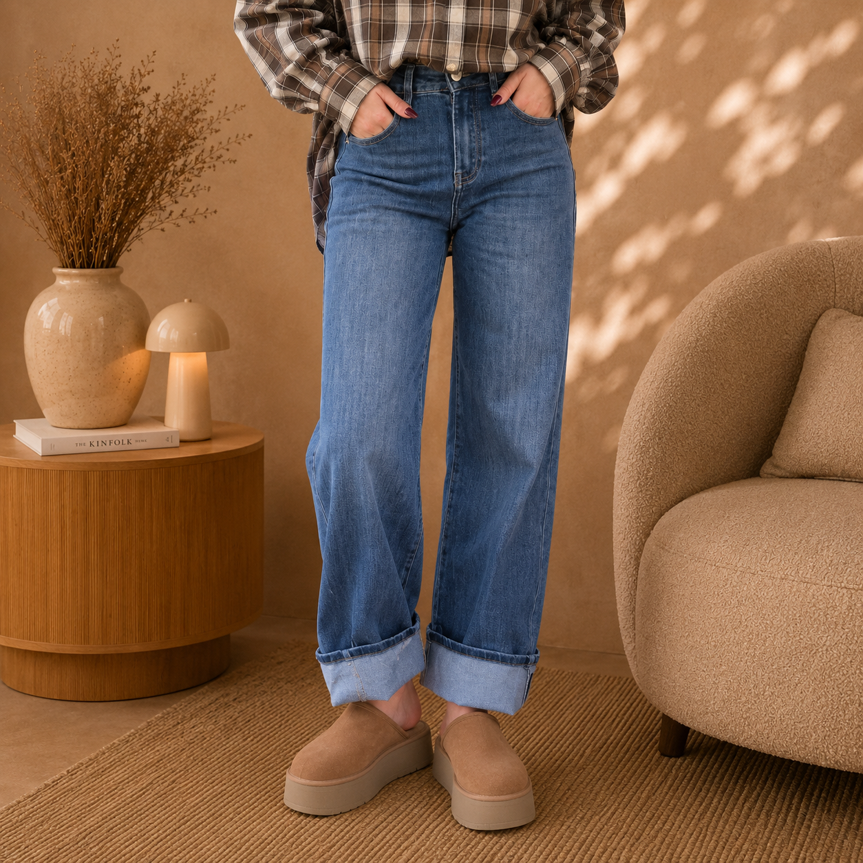 DENVER - Coupe droite, effet vintage et revers tendance